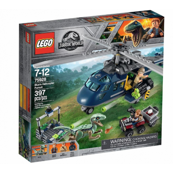 LEGO JURASSIC WORLD Blue's Helicopter Pursuit 2018